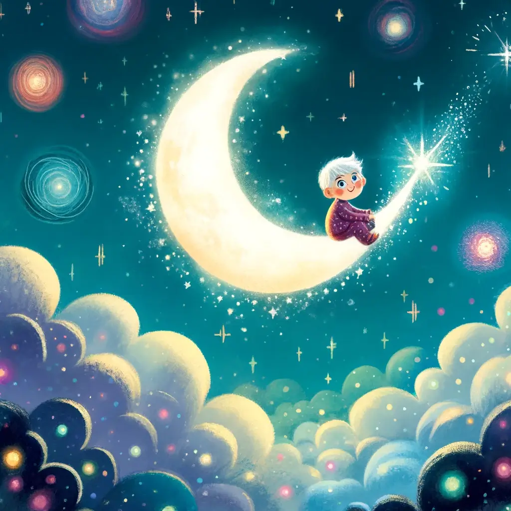 cover illustration of a bedtime story for kids: Moonlight Journey