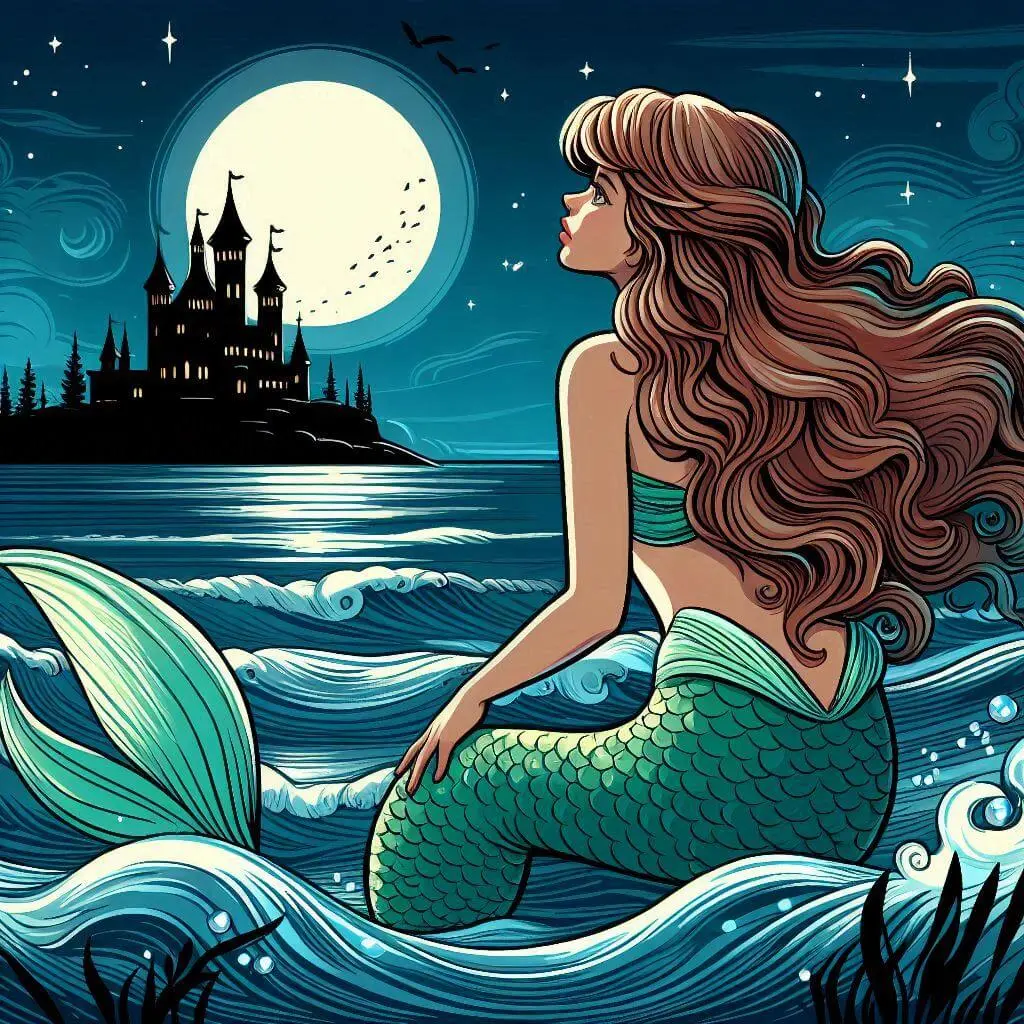 cover illustration of a bedtime story for kids: The Little Mermaid's Dream